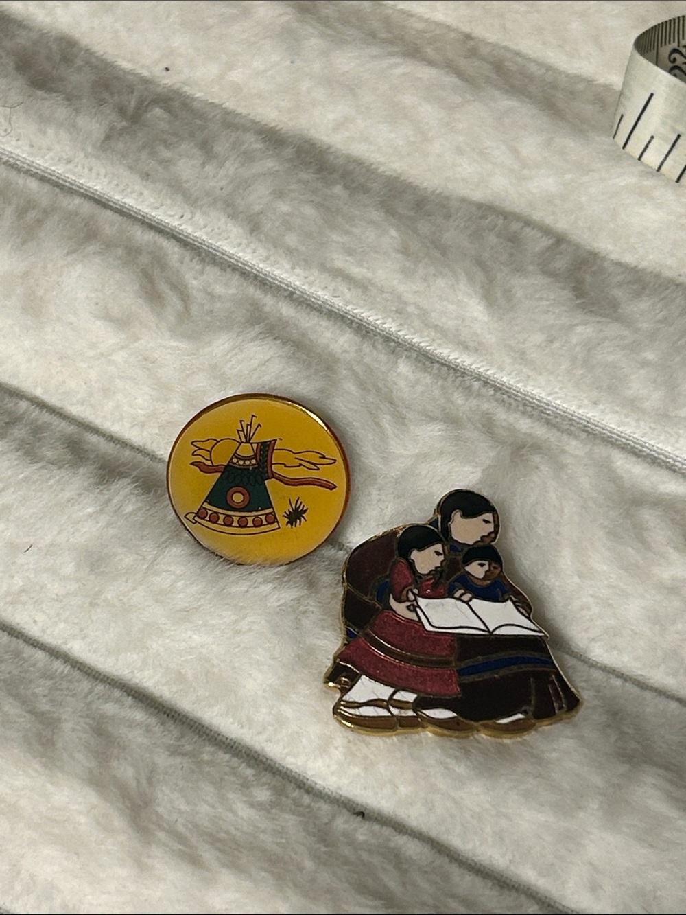 Family Reading Enamel Pin Set - qty 2